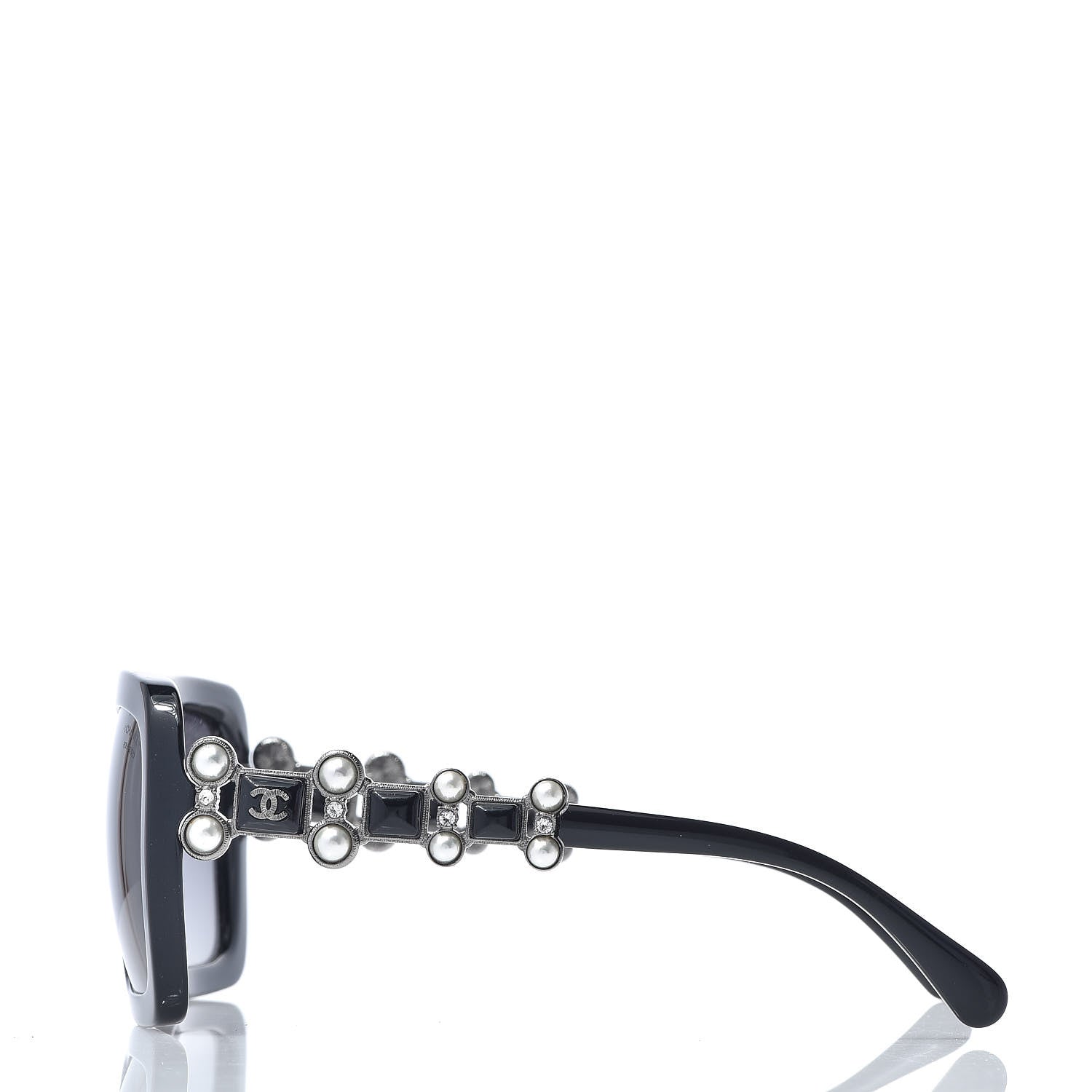 Chanel Pearl Crystal Bijoux Polarized Sunglasses 5335-B-A Black 3 of 8