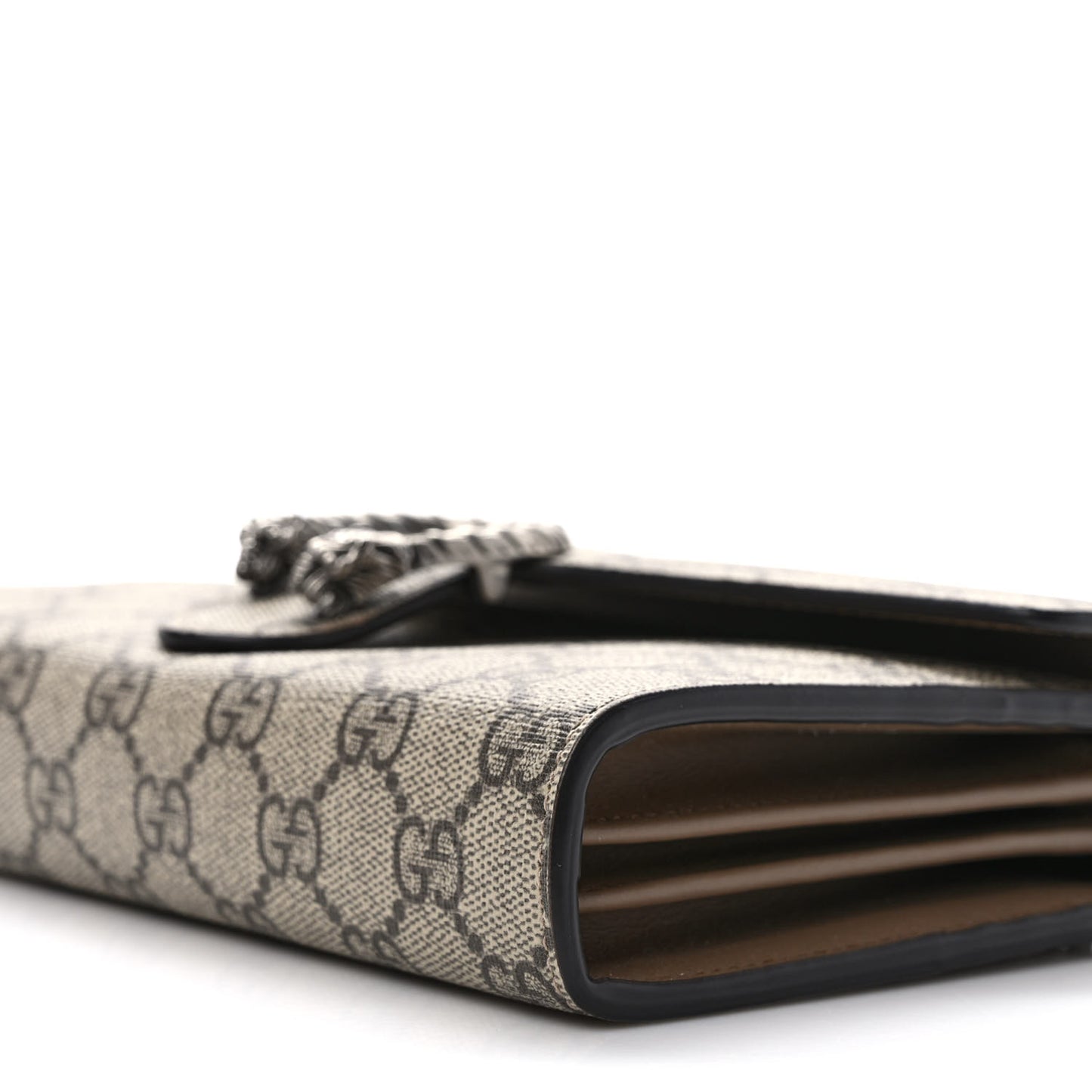 GG Supreme Monogram Mini Dionysus Chain Wallet Beige Taupe