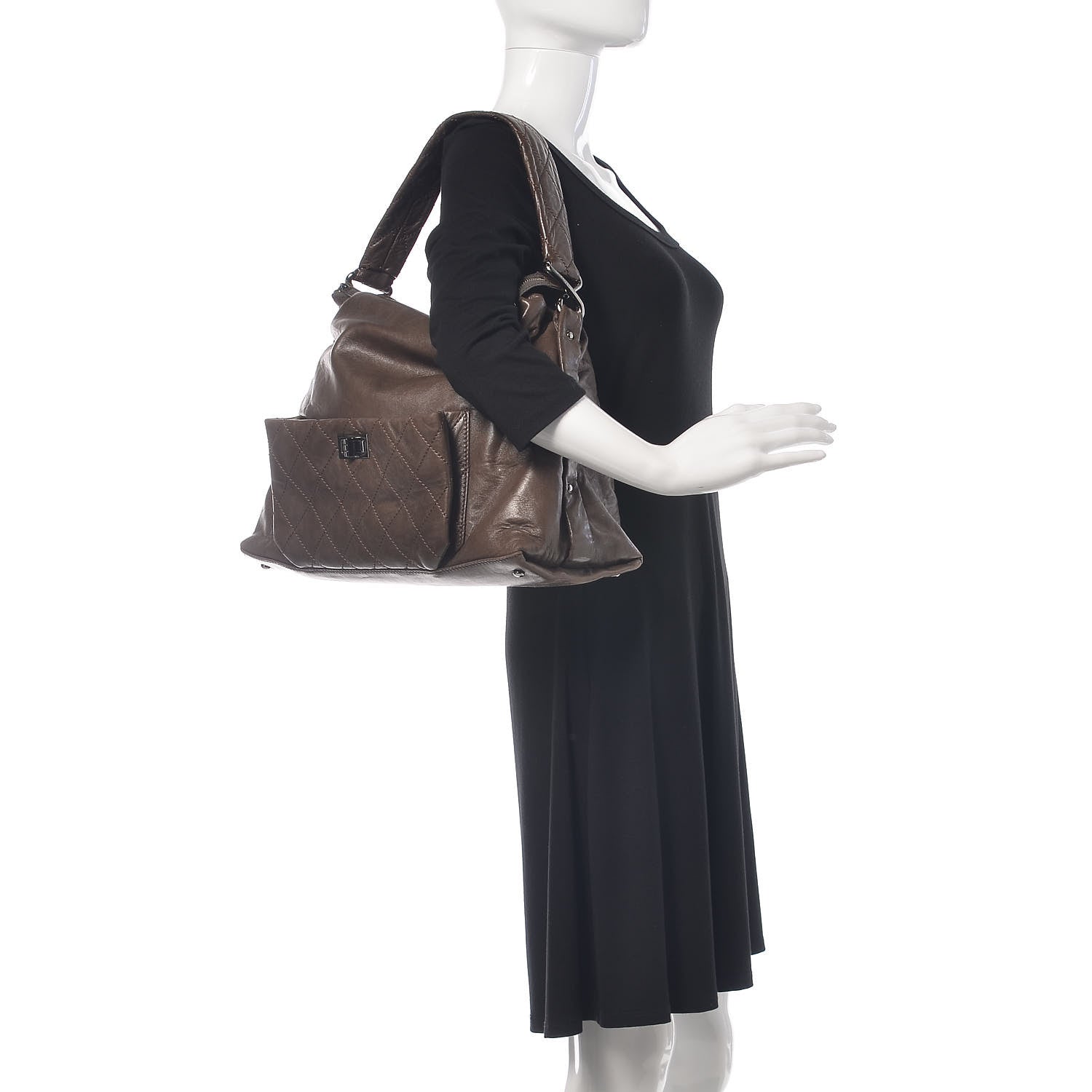 Chanel Lambskin Quilted 8 Knots Hobo Brown 2 of 13