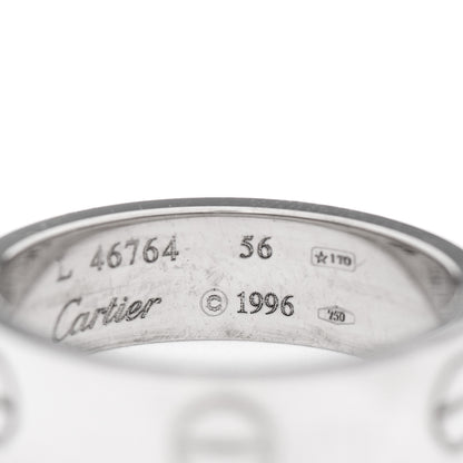 Cartier 18K White Gold 5.5mm LOVE Ring 56 7.5 4 of 6