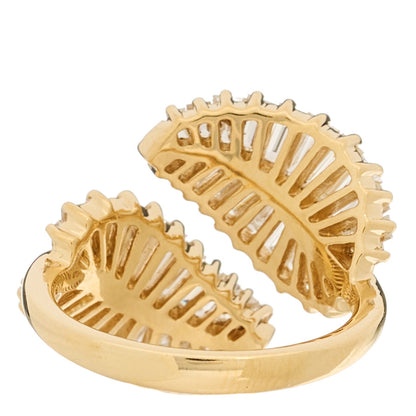 Anita Ko 18K Yellow Gold Diamond Classic Palm Leaf Ring 54 7 3 of 5