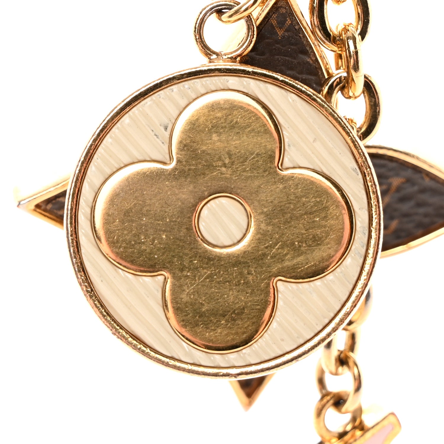 Louis Vuitton Metal Monogram Epi Spring Street Bag Charm Key Holder Gold 5 of 7