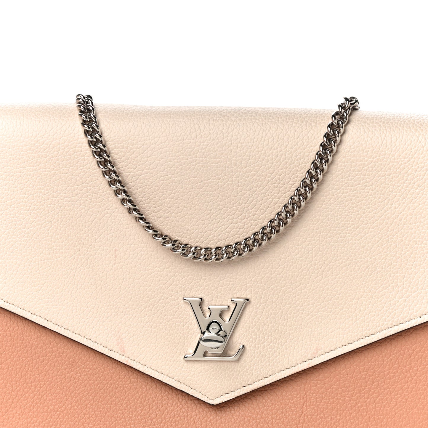 Soft Calfskin My Lockme Pochette Rose Silk Quartz