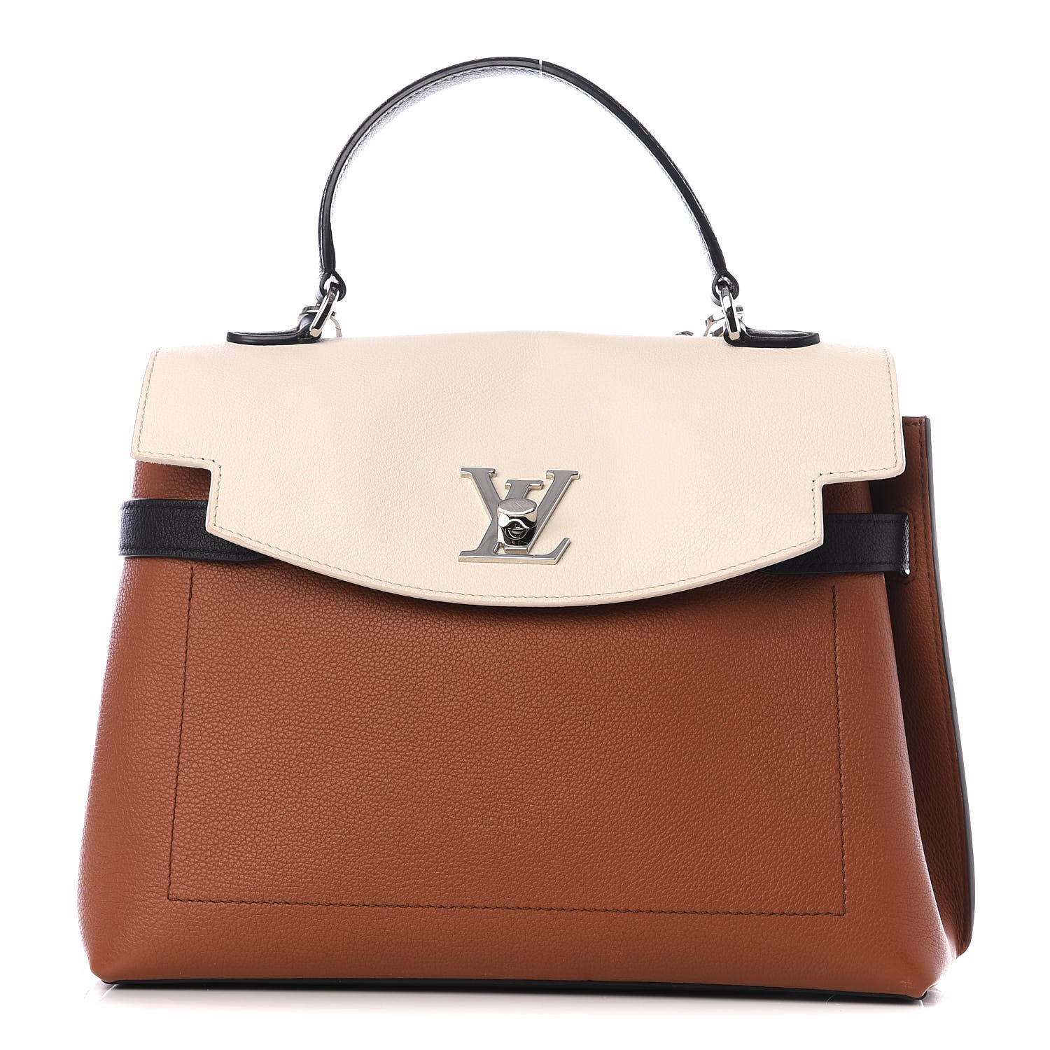 Louis Vuitton Soft Calfskin Lockme Ever Caramel Creme Black 1 of 9
