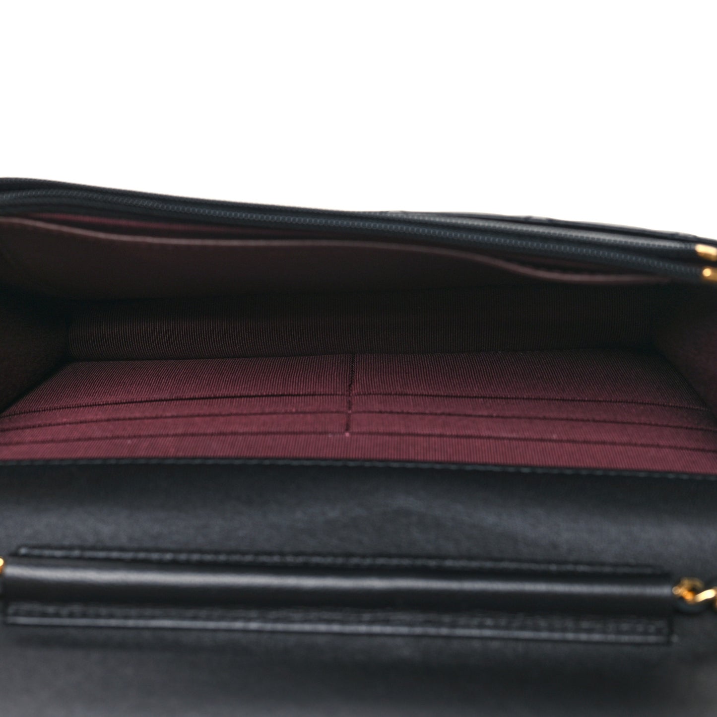 Lambskin Quilted Wallet On Chain WOC Black