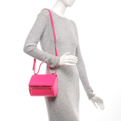 Givenchy Textured Calfskin Mini Pandora Box Crossbody Bag Fuchsia 2 of 6