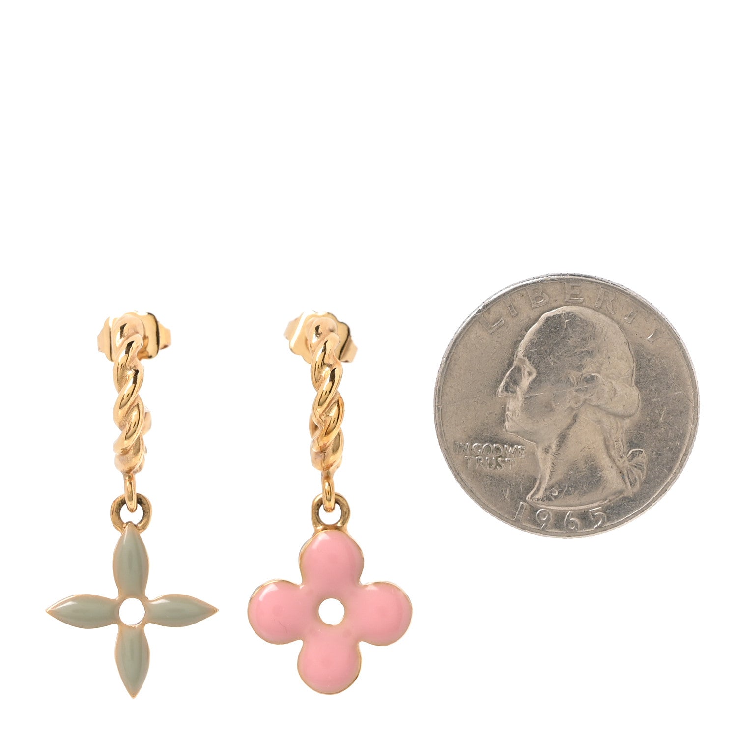 Louis Vuitton Sweet Monogram Earrings Gold Multicolor 2 of 3