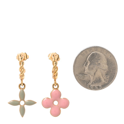 Louis Vuitton Sweet Monogram Earrings Gold Multicolor 2 of 3