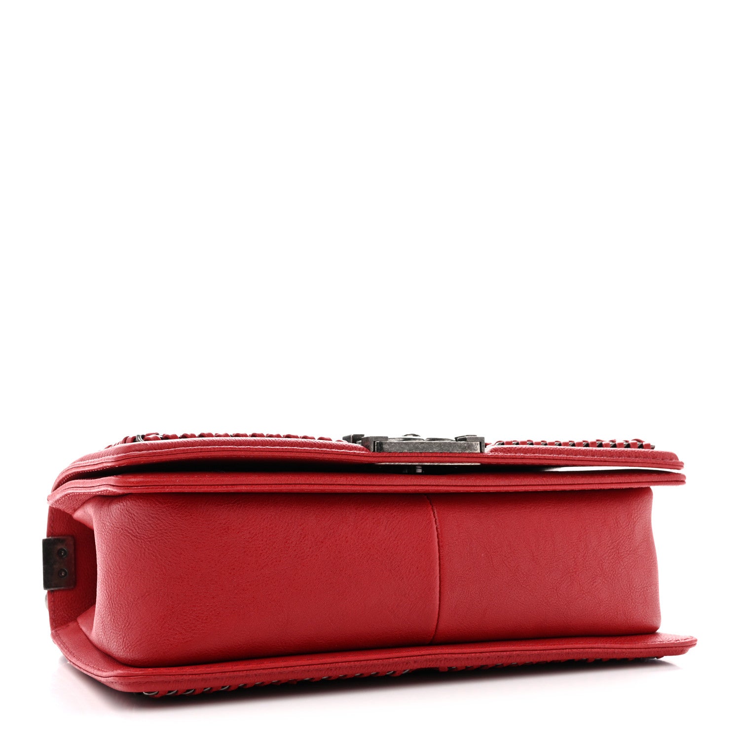 Chanel Calfskin Quilted Medium Top Handle Boy Flap Red 4 of 12