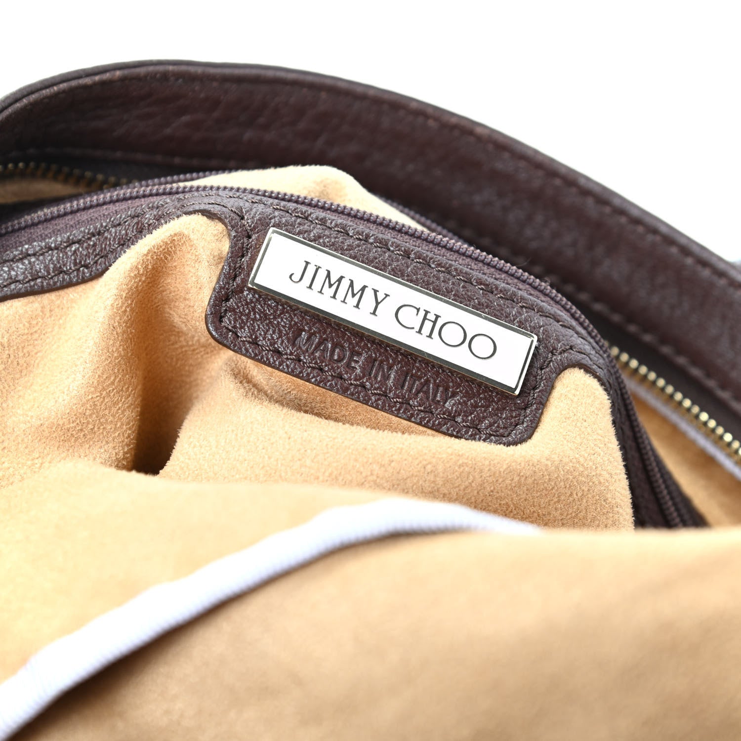 Jimmy Choo Grainy Calfskin Studded Large Sky Hobo Brown 8 of 8