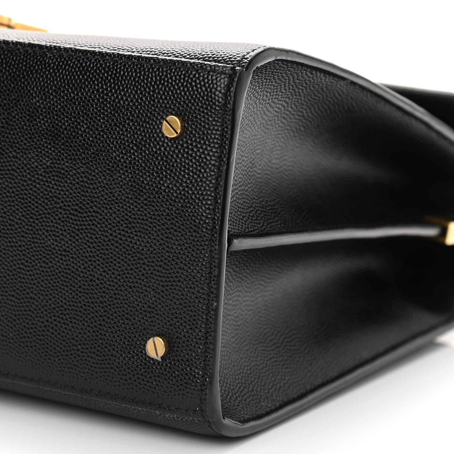 Saint Laurent Grain de Poudre Medium Classic Monogram Cassandra Top Handle Black Rouge Legion 10 of 10