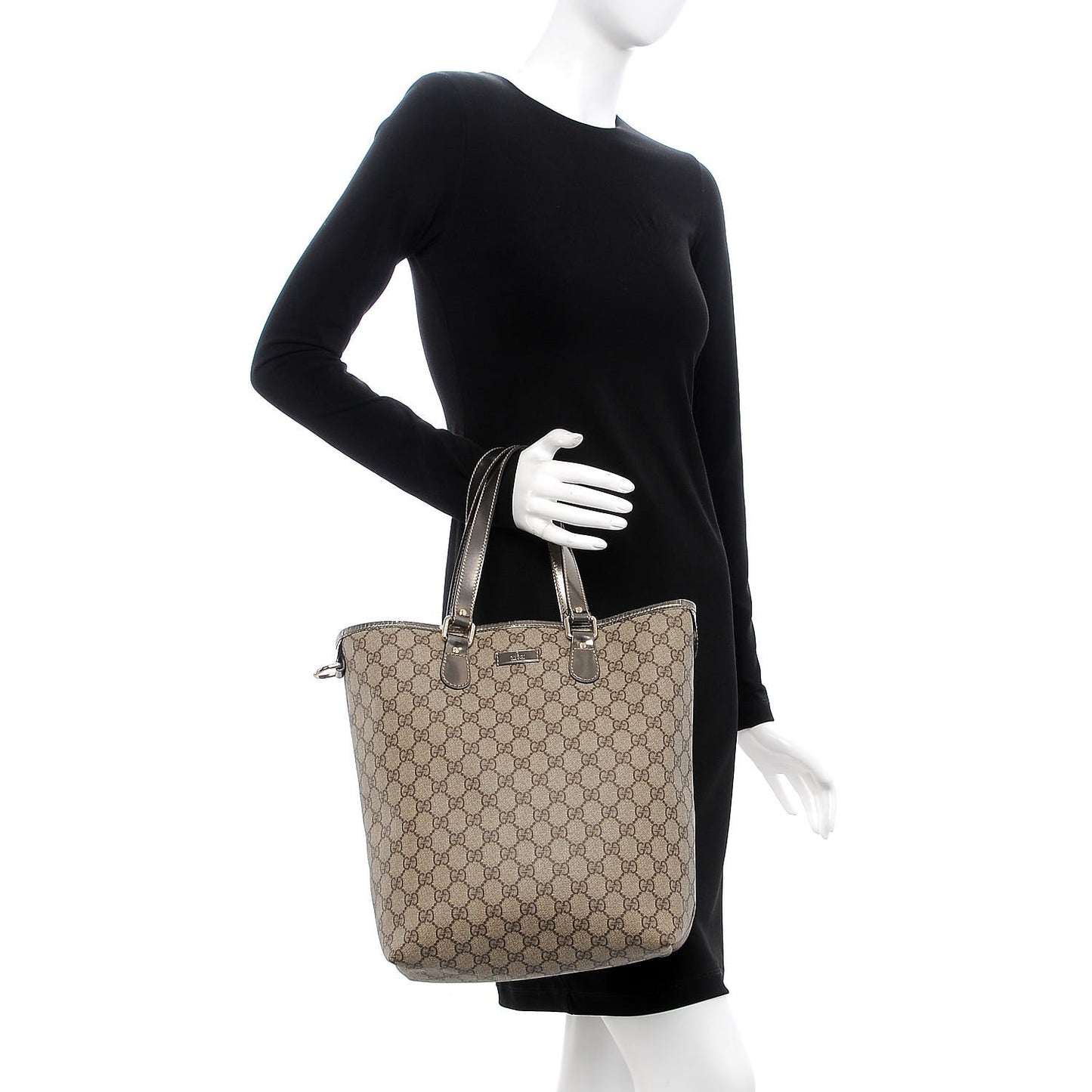 GG Plus Monogram Medium Joy Tote Gunmetal