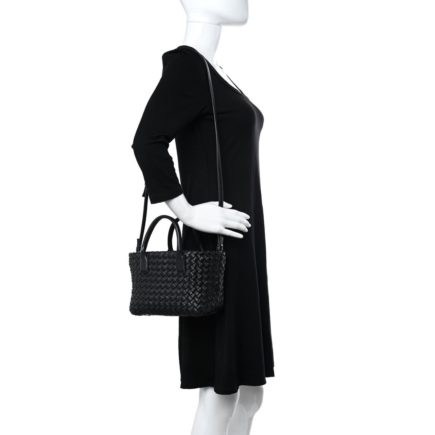 Nappa Intrecciato Mini Cabat Black