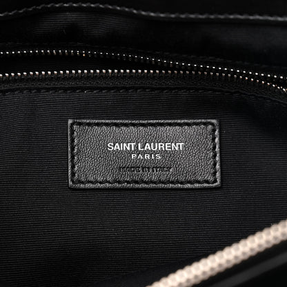 Saint Laurent Calfskin Y Quilted Monogram Large Loulou Chain Satchel Black 8 of 13