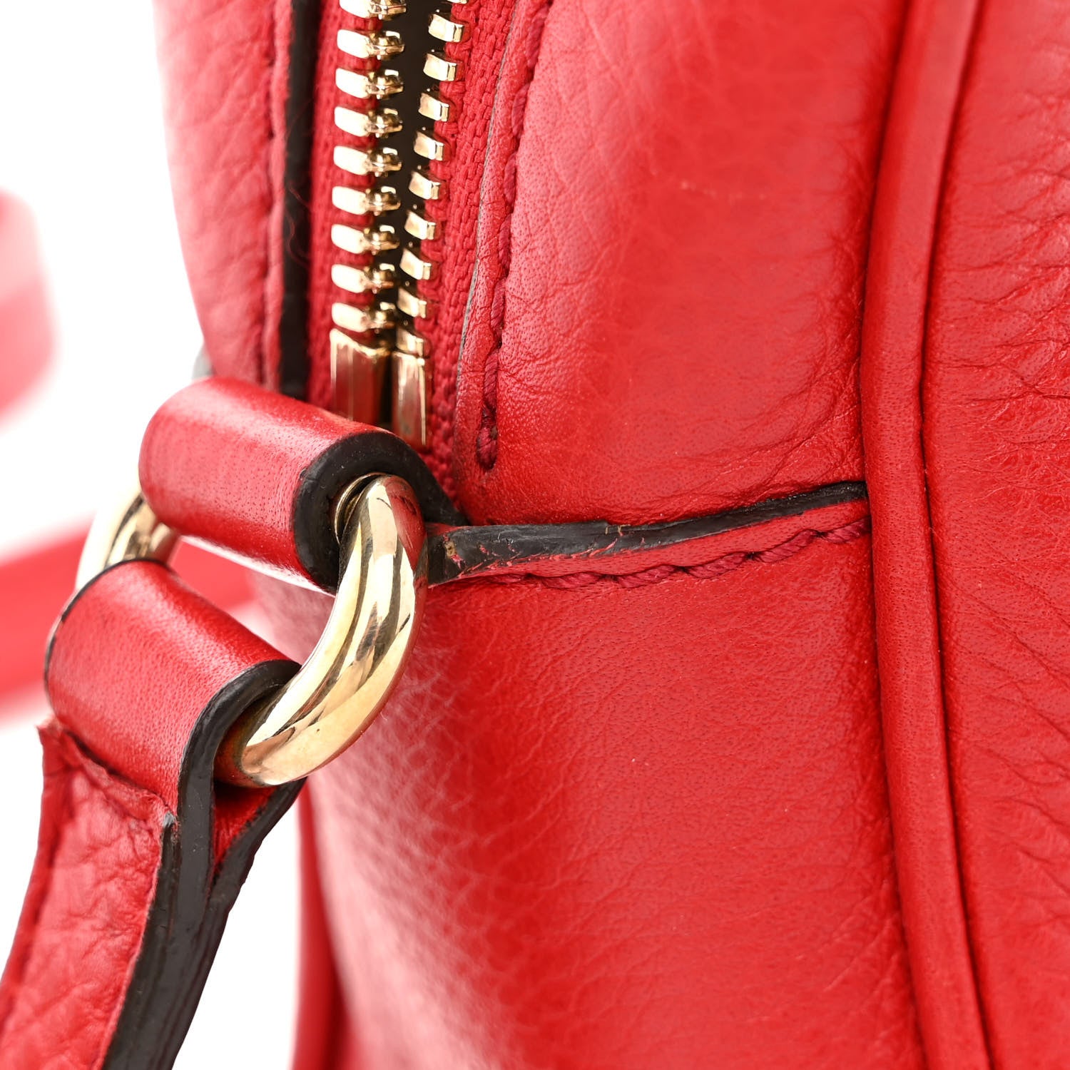 Gucci Pebbled Calfskin Small Soho Disco Bag Tabasco Red 13 of 13