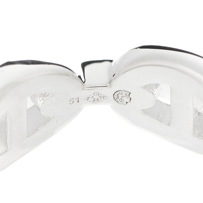 Hermes Sterling Silver PM Chaine d'Ancre Enchainee Band Ring 51 5.75 7 of 9