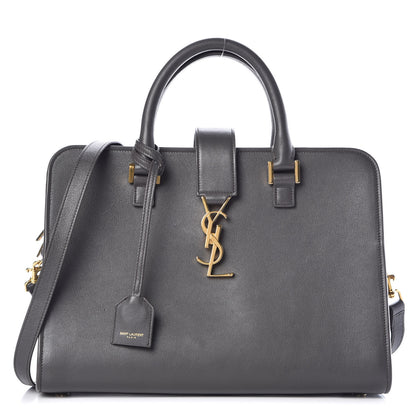 Saint Laurent Calfskin Small Monogram Cabas Grey 1 of 11