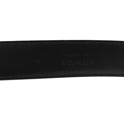 Celine Box Calfskin Medium 25mm Triomphe Belt 85 34 Black 6 of 6