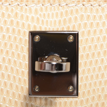 Hermes Lizard Kelly Pochette Clutch Beige 12 of 15