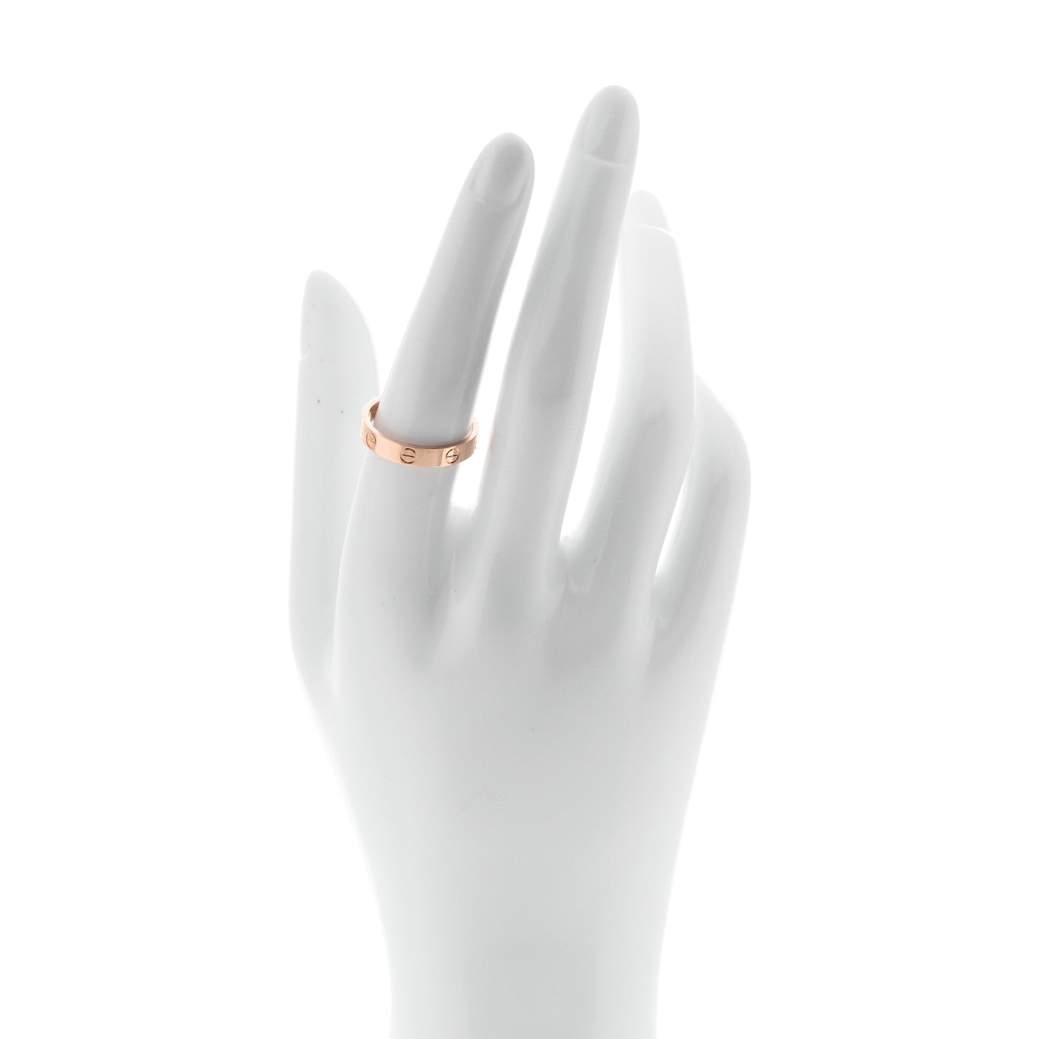 Cartier 18K Pink Gold 3.5mm LOVE Wedding Band Ring 55 7.25 2 of 5
