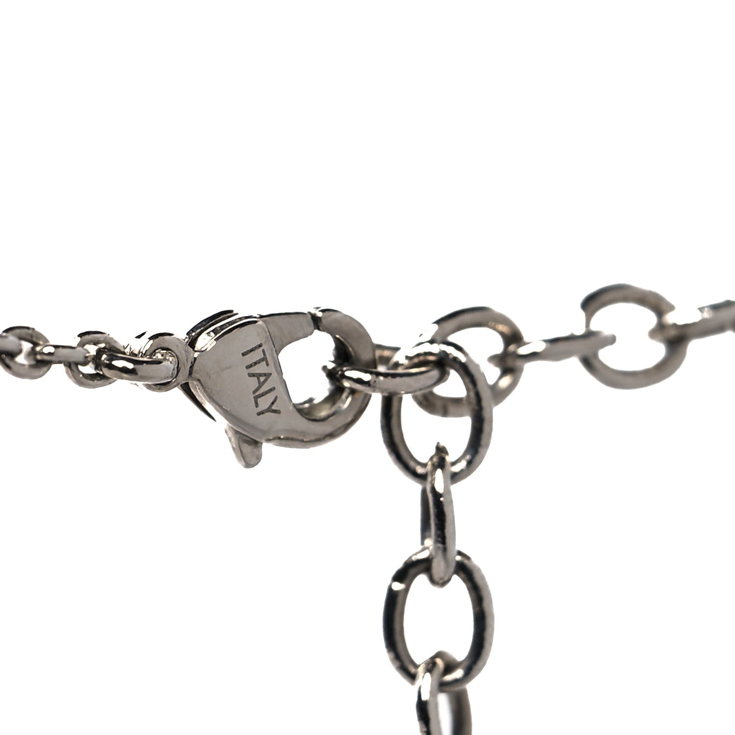 Louis Vuitton Essential V Necklace Silver Gold 4 of 4