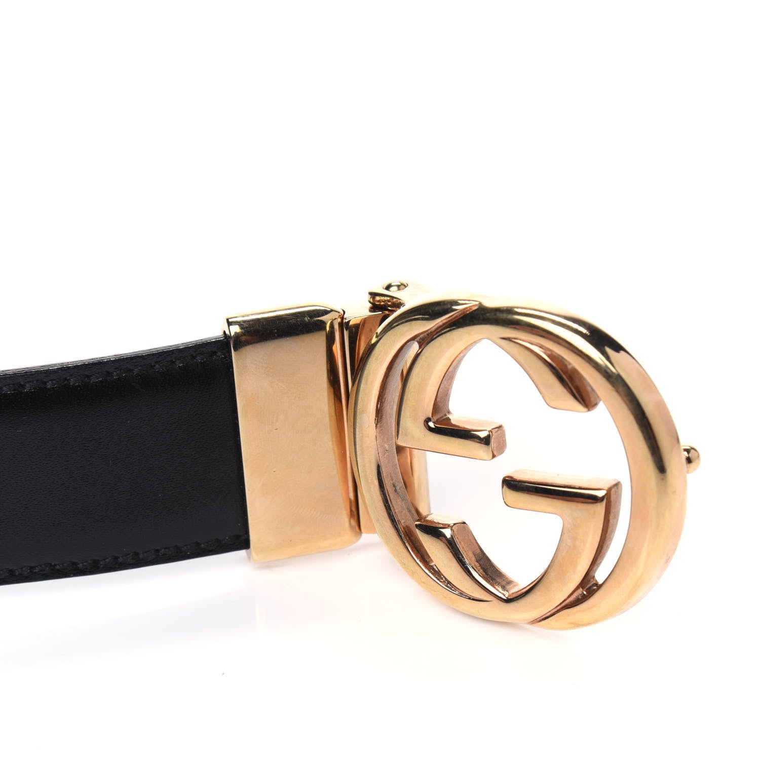 Gucci Calfskin Interlocking G Reversible Belt 90 36 Black Brown 6 of 6