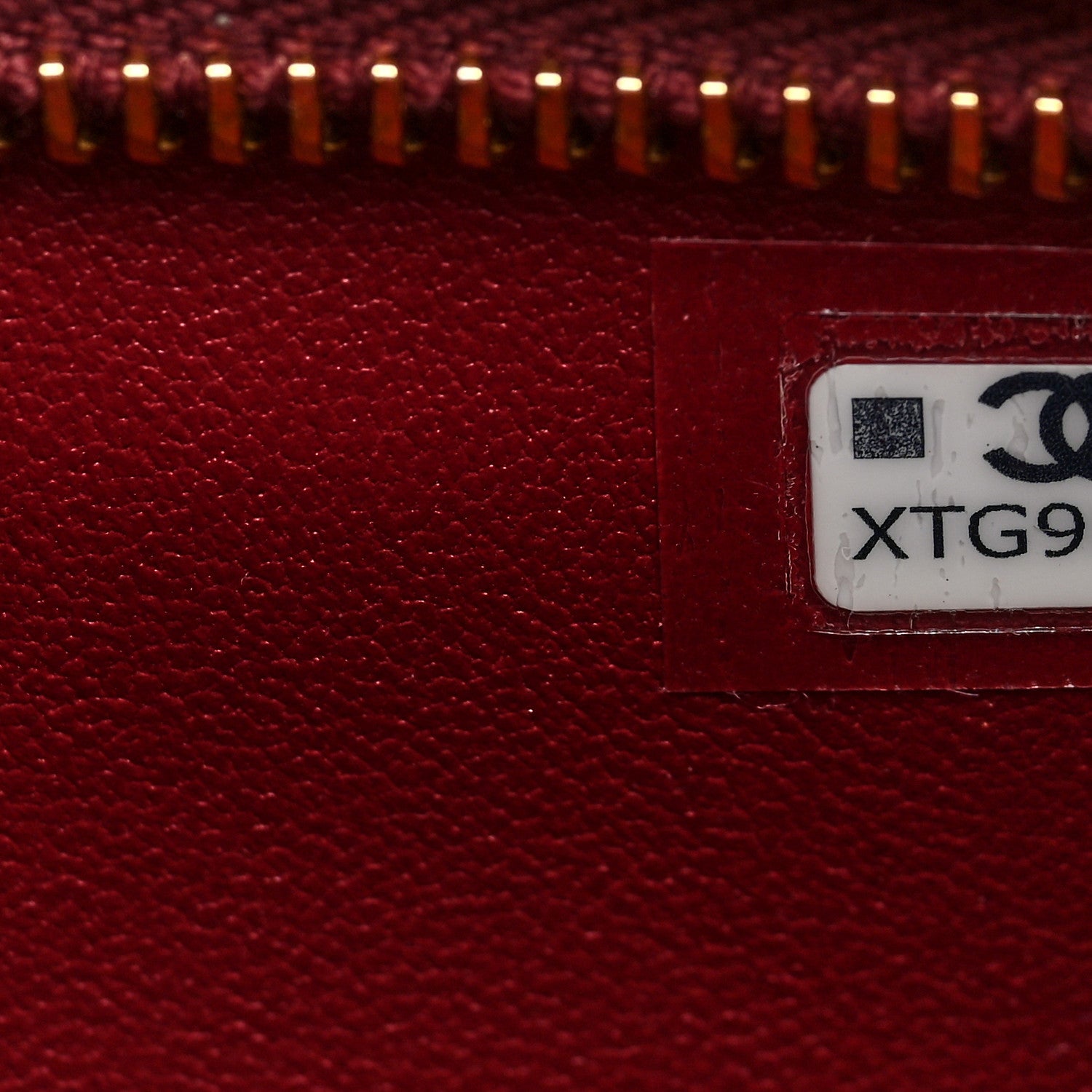Chanel Lambskin Quilted CC Clutch With Chain Burgundy 7 of 10