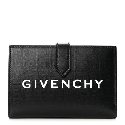Givenchy Calfskin 4G Embossed G-Essentials Bifold Wallet Black 1 of 6