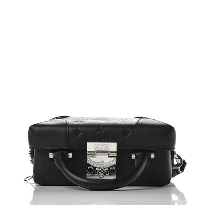 MCM Calfskin Ottomar Monogram Small Berlin Crossbody Black 9 of 9