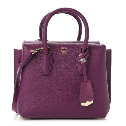 MCM Grained Calfskin Mini Milla Tote Purple 1 of 7