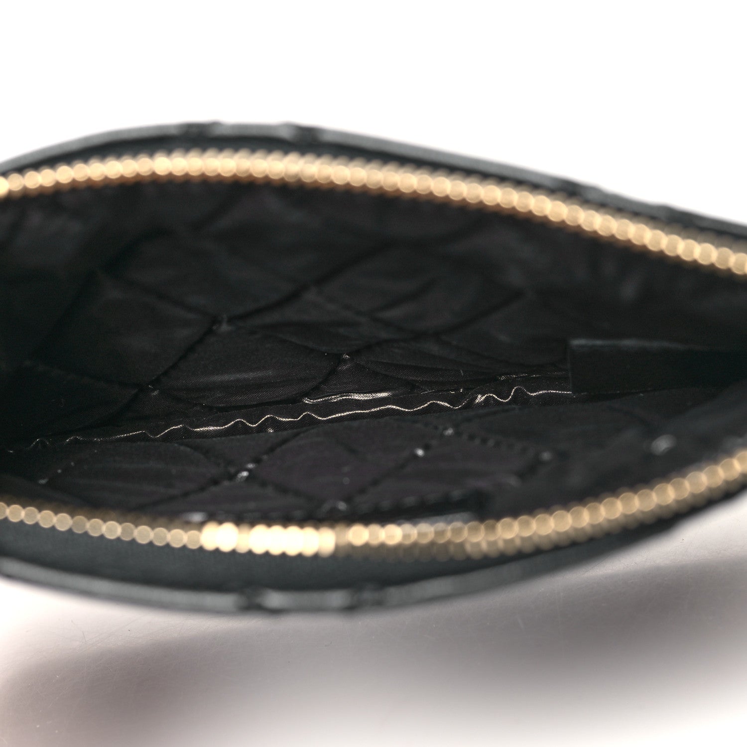 Chanel Lambskin Stitched Small Cosmetic Case Black 5 of 10