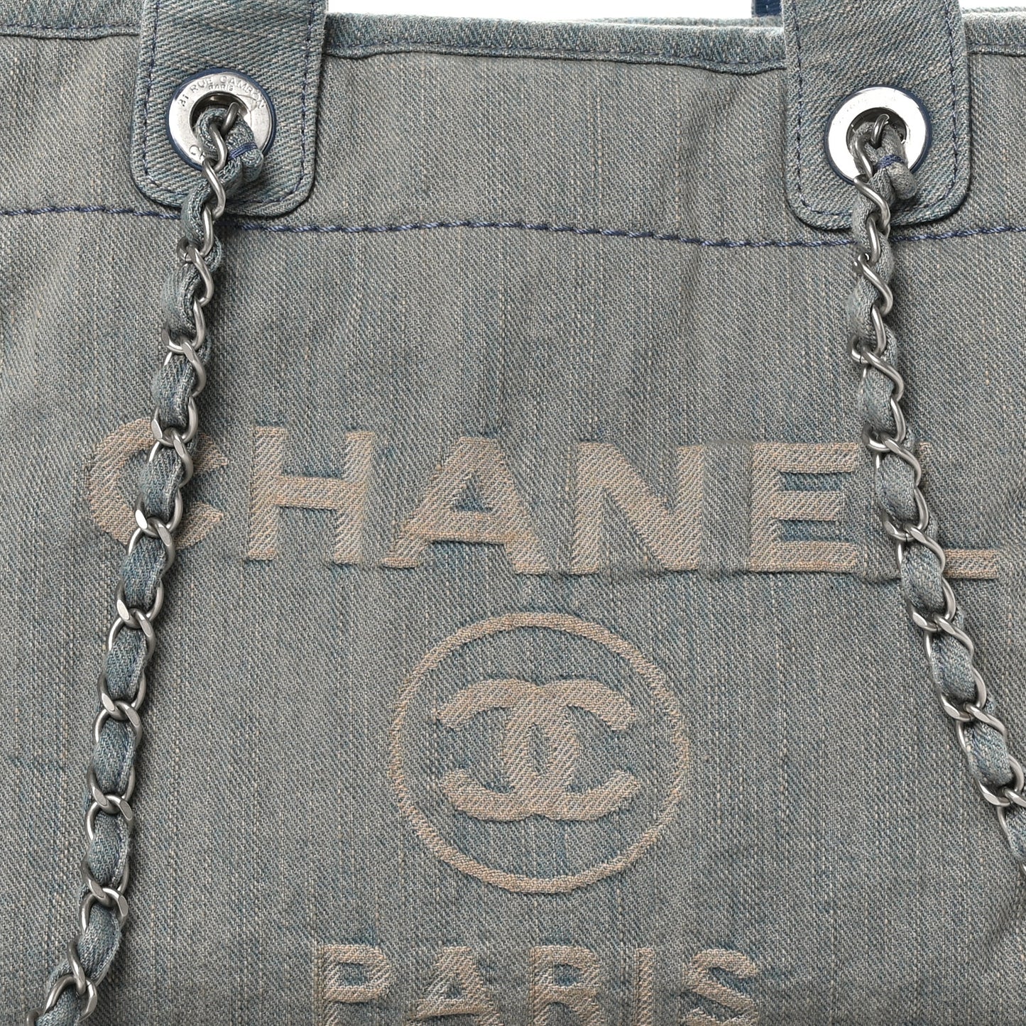 Denim Small Deauville Tote Light Blue