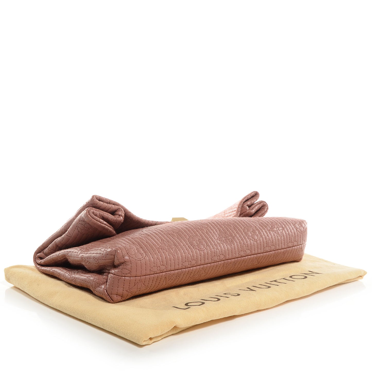 Calfskin Quilted Monogram Altair Clutch Rose Clair