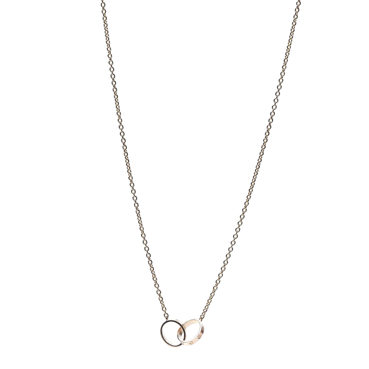 18K Pink Gold Interlocking LOVE Necklace