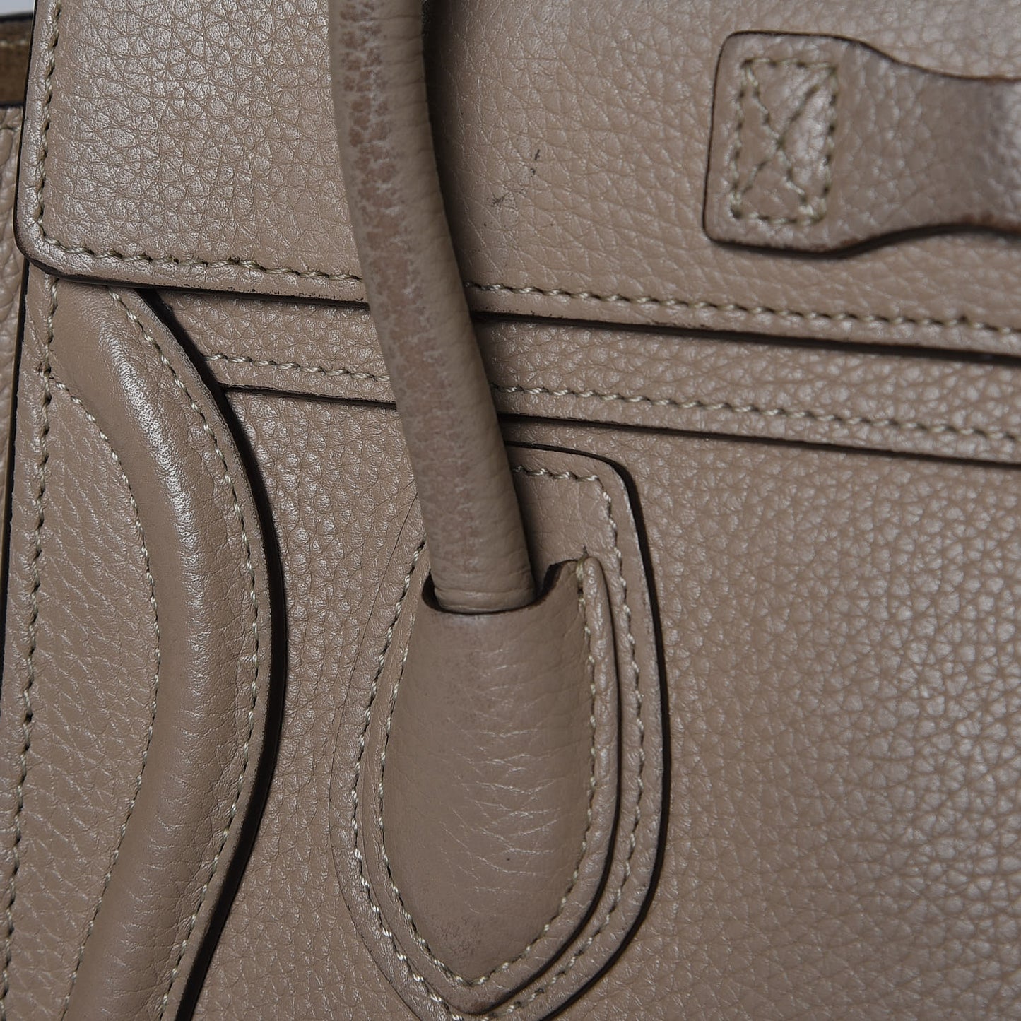 Drummed Calfskin Nano Luggage Dune