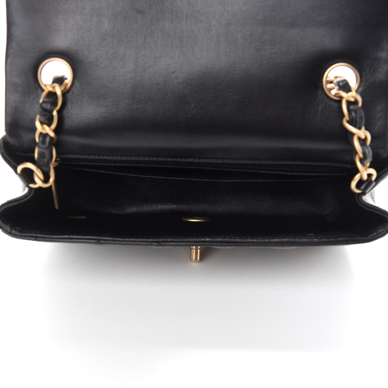 Chanel Lambskin Quilted Studded Mini Rectangular Flap Black 5 of 12