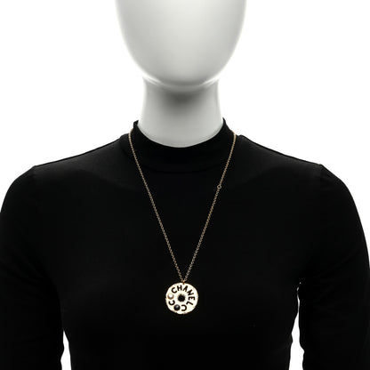 Chanel Crystal Pearl Papyrus Necklace Gold 3 of 4