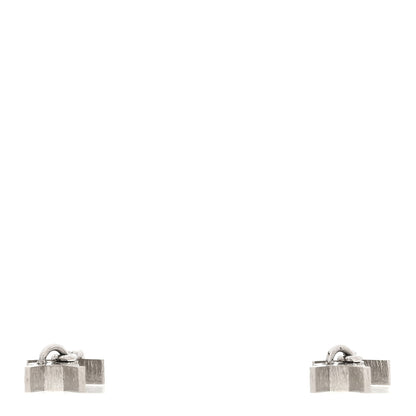 Saint Laurent Metal Monogram Pendant Threader Earrings Silver 3 of 4