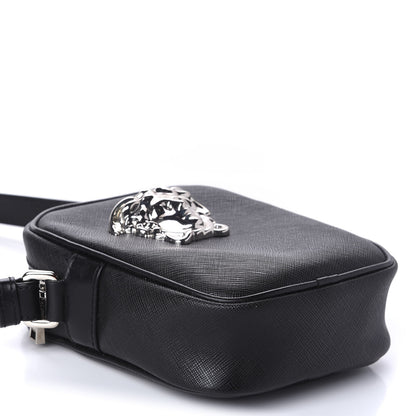 Versace Saffiano Small Medusa Messenger Bag Black 4 of 9