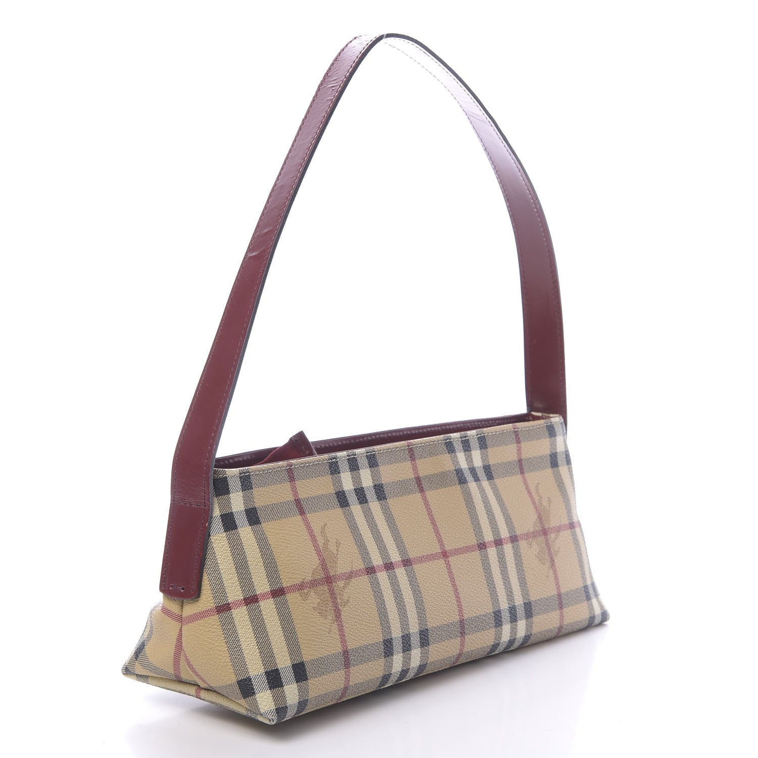 Burberry Haymarket Check Shoulder Bag Military Red 3 of 13