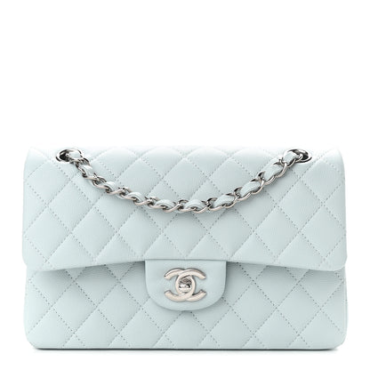 Chanel Caviar Quilted Small Double Flap Light Blue 1 of 11