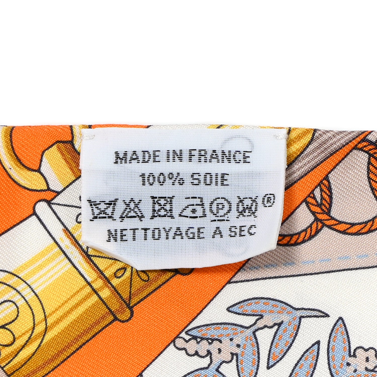Hermes Silk Cliquetis Twilly Orange White Gold 3 of 5