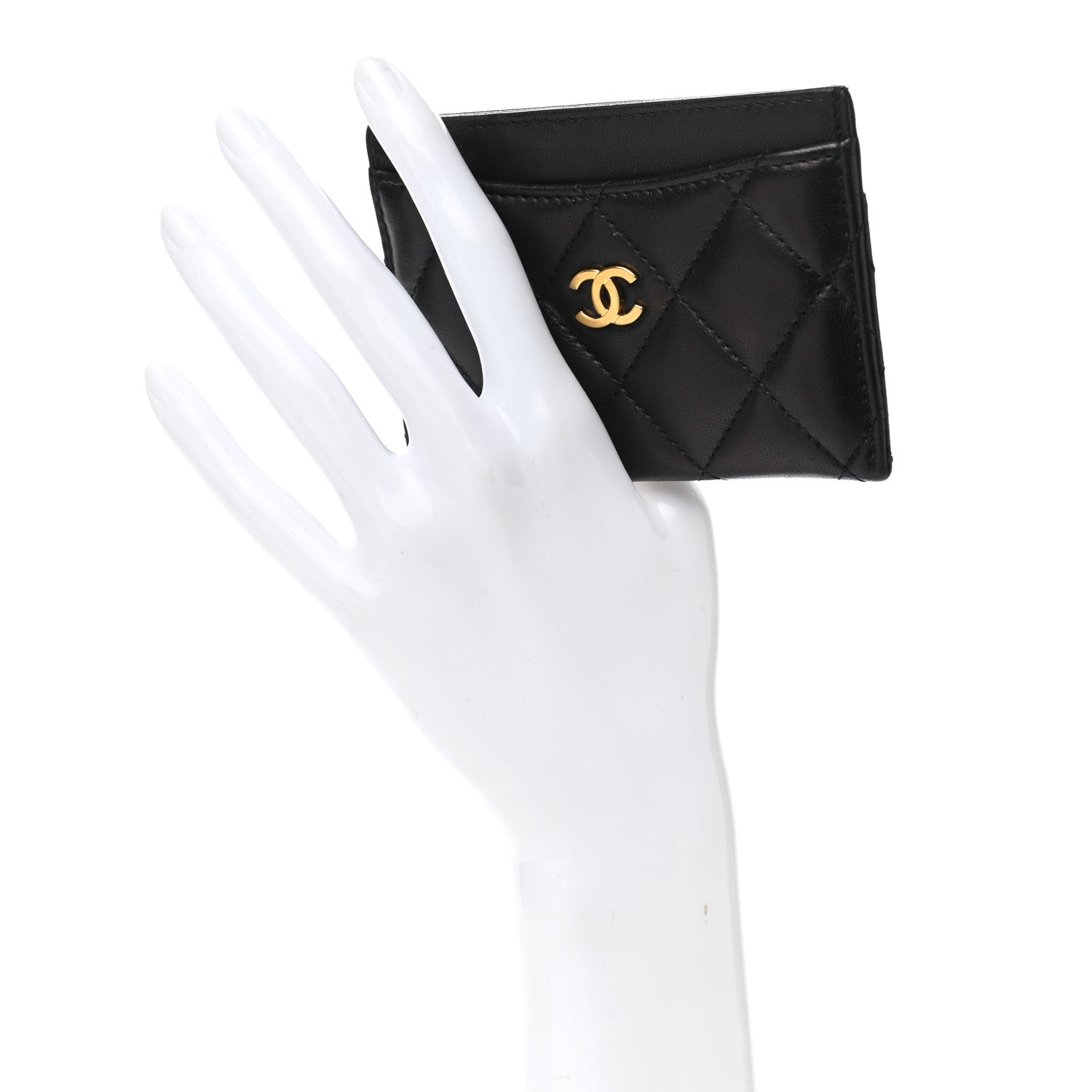Chanel Lambskin Quilted Card Holder Black 2 of 9