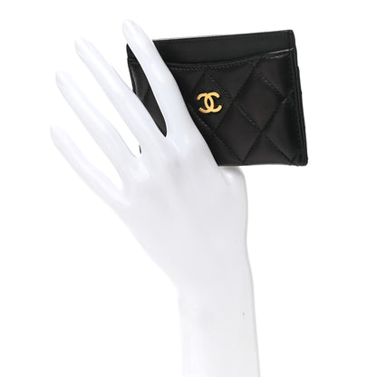 Chanel Lambskin Quilted Card Holder Black 2 of 9