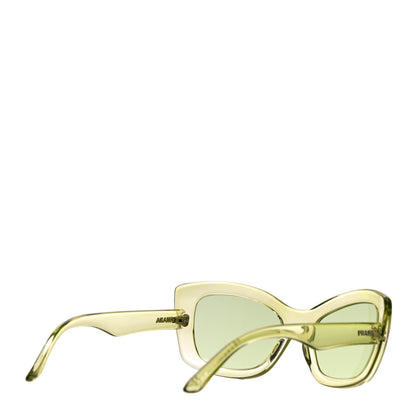Prada Cat Eye Sunglasses SPR 19M Transparent Green 3 of 6