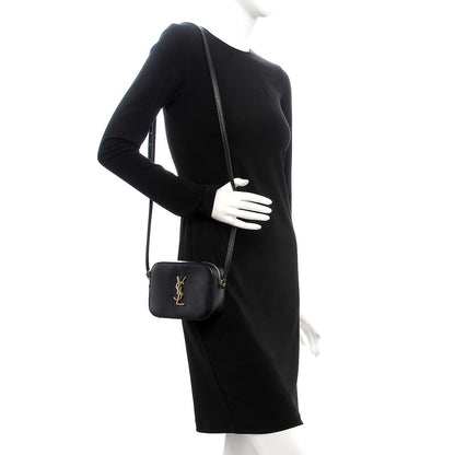 Saint Laurent Grain De Poudre Small Classic Monogram Camera Bag Black 2 of 7
