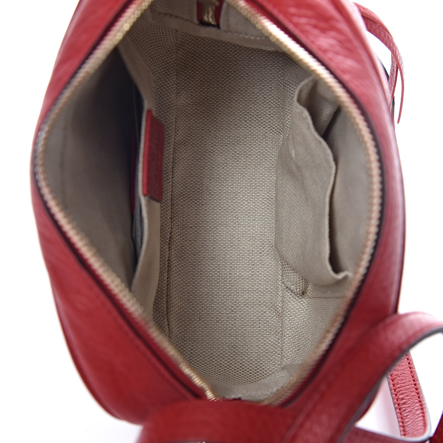 Gucci Pebbled Calfskin Small Soho Disco Bag Tabasco Red 5 of 11