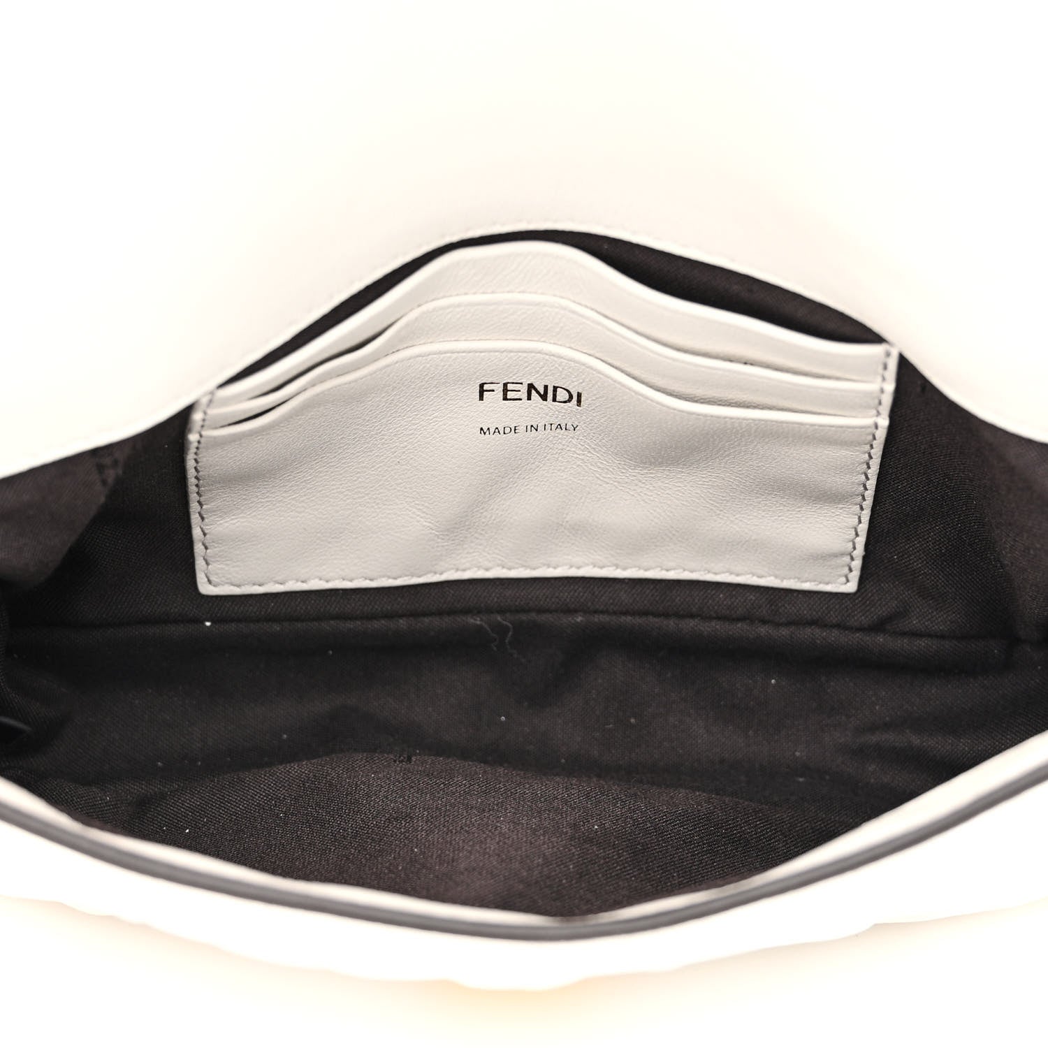 Fendi Nappa FF 1974 Embossed Mini Baguette White 5 of 12