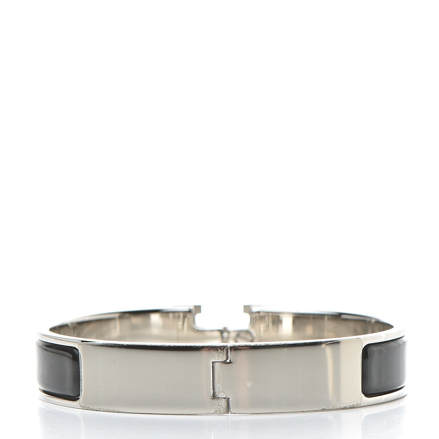 Hermes Enamel Narrow Clic Clac H Bracelet GM Black 3 of 5