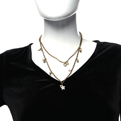 Christian Dior Metal Star J'adior Multi Strand Necklace Aged Gold 2 of 5
